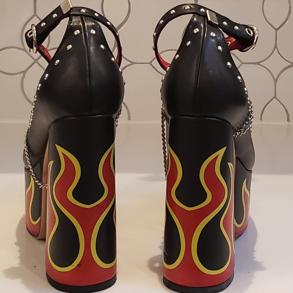 Desire Fire Platform Heels by LAMODA - Picture 2 of 12